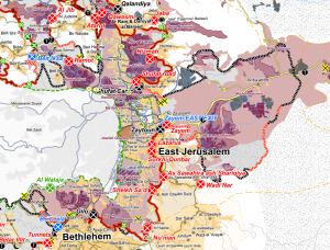 Israeli settlements around Jerusalem
