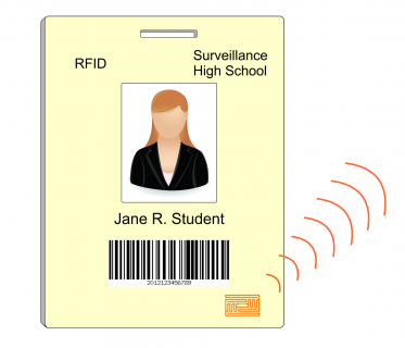 RFID badge and electronic circuit