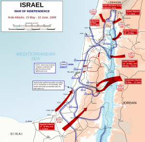 1948 Arab Israeli War, Arab attack paths, Wikipedia