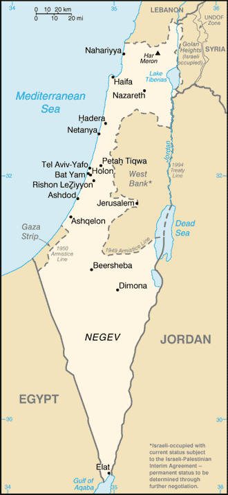 Israel gathered in unbelief, 1949 armistice line, Wikipedia