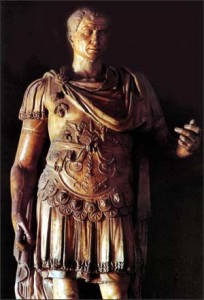 Julius Caesar statue; Emperor worship was common in the Roman Empire