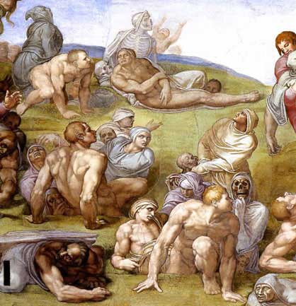 Resurection of the dead, Michelangelo