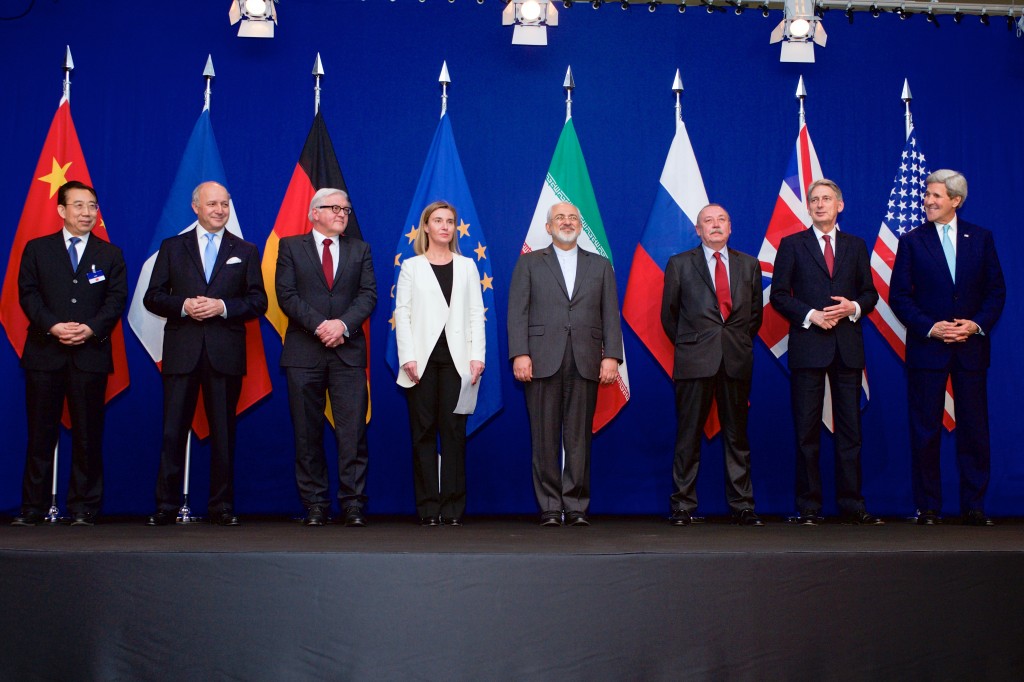P5+1 and EU representative with Iran after signing the Nuclear Deal