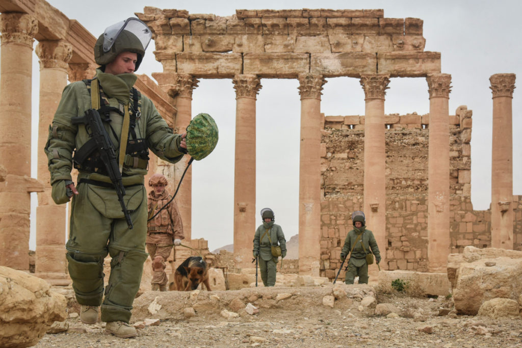 Russian military clears mines in Palmyra Syria, Ministry of Defence, Russian Fed copy