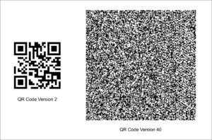 QR Codes version 2 and version 40